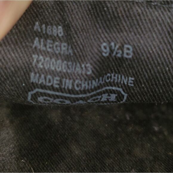 Coach Jaquard Alegra Black Slip-On Flats - Picture 7 of 7